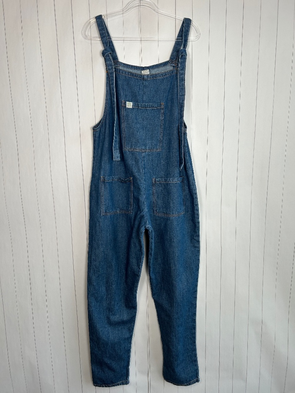Lucy & Yak size M 32” original denim dungarees romper overall blue organic cotto